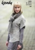 Knitting Pattern - Wendy 6083 - Harris DK - Scoop Hem Sweater